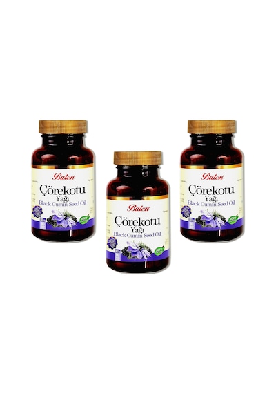 3 Adt Balen Çörekotu Yağı 80 Kapsül 1000 Mg. Çörek Otu
