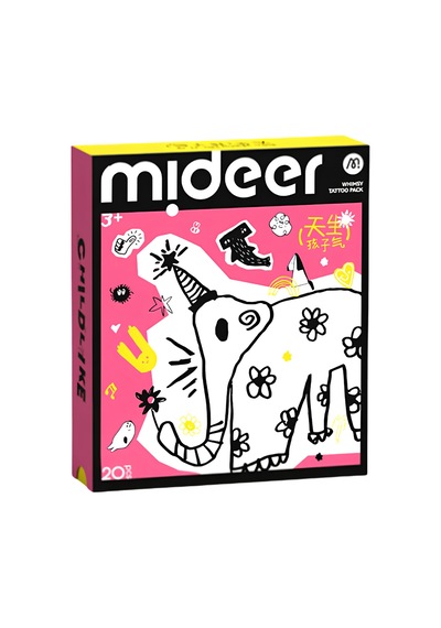Mideer Basic Eğlenceli Dövme Çıkartmaları Pembe Çok Renkli