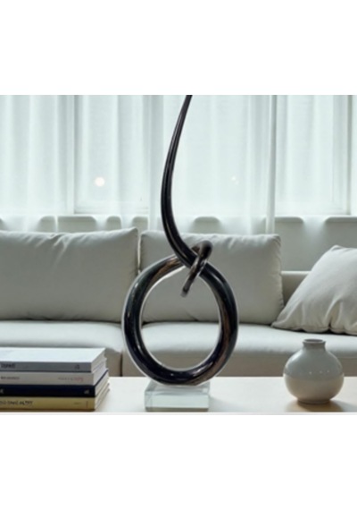 Ca-46 Cam Sarmal Obje 38 Cm Dekoratif Modern Cam Heykel Ev Ofis Aksesuarı Şık Hediye