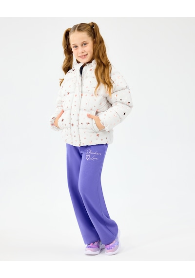 Skechers G Puffer Jacket Büyük Kız Çocuk Offwhite Mont Sk2520052-1040 Beyaz
