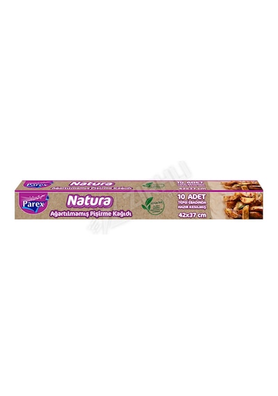 Parex Natura Ağartılmamış Pişirme Kağıdı Hazır Kesilmiş 10'lu