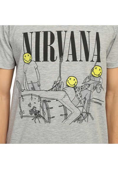 Bant Giyim - Nirvana Kurt Cobain Gri Erkek T-Shirt Tişört