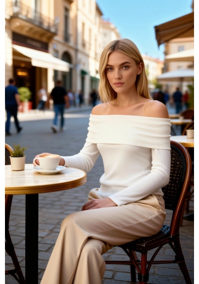Benerly Kadın Bluz Carmen Yaka Uzun Kol Fitted Kalıp Vücuda Oturan Örme K Ekru Benerly Kadın Bluz Carmen Yaka Uzun Kol Fitted Kalıp Vücuda Oturan Örme K Ekru