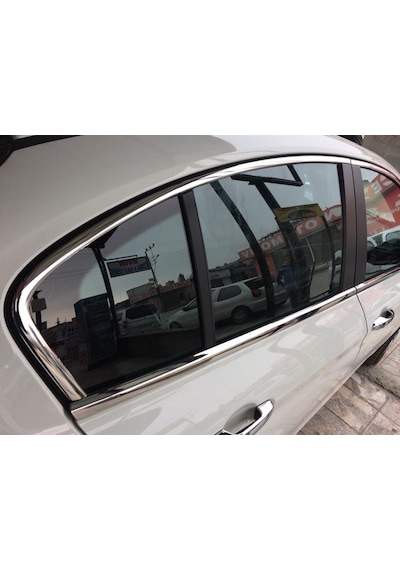 Fiat Egea Cam Çıtası Komple Set Çerçevesi Kromu Nikelajı 8 Parça
