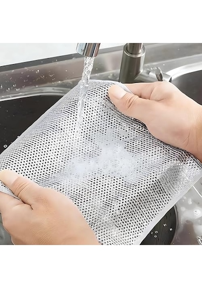 Li Çizilmez Naylon Tel Bulaşık Bezi Islak Ve Kuru Kullanıma Uygun Çok Amaçlı Temizlik Bezi Tencere Tava Tezgah Ve Diğer