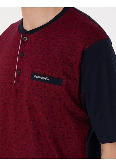 Pierre Cardin Erkek Kısa Kol 3'lü Şortlu Jakarlı Pijama Takım Kutulu Damat Çeyiz Set Bordo Pierre Cardin Erkek Kısa Kol 3'lü Şortlu Jakarlı Pijama Takım Kutulu Damat Çeyiz Set Bordo