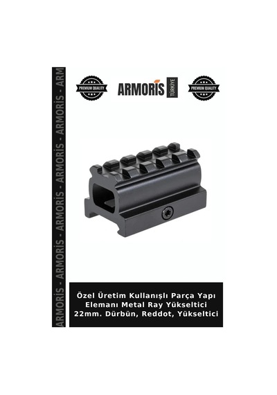 Özel Üretim Kullanışlı Parça Yapı Elemanı Metal Ray Yükseltici 22mm. Dürbün, Reddot, Yükseltici
