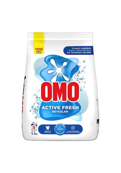 4 Adet Omo Active Fresh 5,5 Kg Beyazlar 63270290