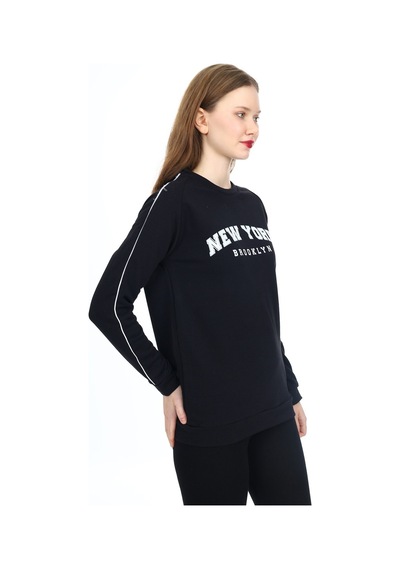 Kadın Sweatshirt - Şerit Garnili 0155mvng 001
