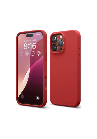 Apple iPhone Uyumlu 16 Pro Max Kılıf First Silikon - Kırmızı Bzsxx00 1