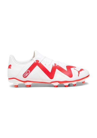 Puma Future Play Fg/ag Erkek Krampon Çim Halı Saha Dynamic Motion Beyaz - Kırmızı