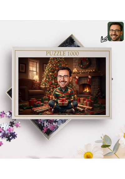 Bk Gift Kişiye Özel Erkek Yılbaşı Karikatür Tasarımlı 1000 Parça Profesyonel Puzzle-7, 1000 Puzzle, Yeni Yıl Hediyesi, Yılbaşı Hediyesi Kobitmeyencom3