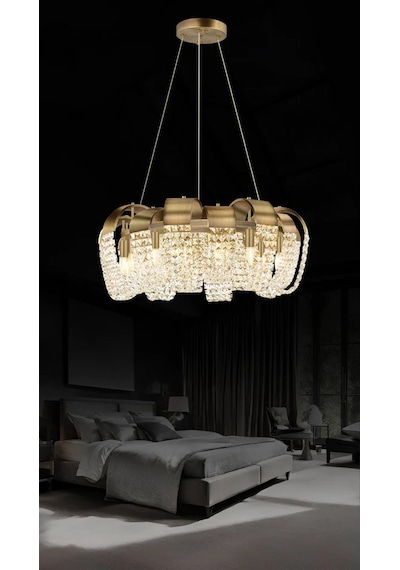 Mirella 60'lık Taşlı Avize 4116-m72-5y-br Eskitme