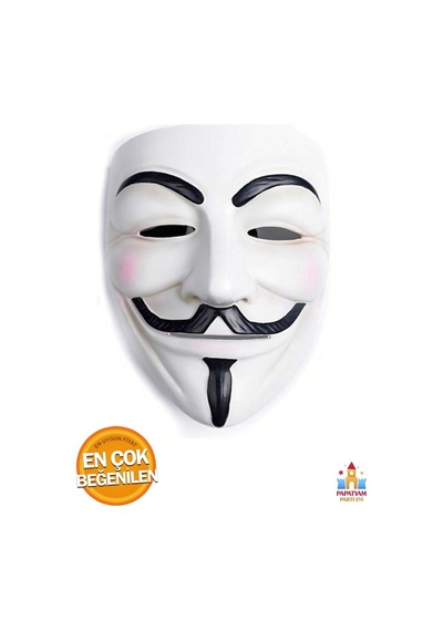 Vendetta Maskesi Siyah Metalik Yüz Kostümü Cosplay Parti Malzemesi Diğer