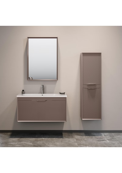 Orka Clay 100 Cm Mdf Toprak Banyo Dolabı Takımı Ve Boy Dolabı Çok Renkli Orka Clay 100 Cm Mdf Toprak Banyo Dolabı Takımı Ve Boy Dolabı Çok Renkli