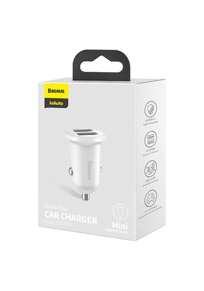Baseus Graın Pro Dual Usb 4.8A Max Çıkışlı Hızlı Araç Şarj Başl
