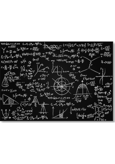 Cakasepetim Karatahta Üzerinde Yazılı Matematik Denklemleri Ahşap Mdf Tablo