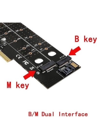 Pciexp 4x Nvme 4x Ngff Sata Çevirici Pci-exp 4x M2 Nvme Çevirici Ngff Sata Çevirici