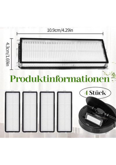 4 Adet Hepa Filtre Roborock Qrevo S/qrevo Plus/qrevo Curv/qrevo Pro/qrevo Maxv/qrevo İçin, Robot Elektrikli Süpürge Filtre Aksesuar Kiti