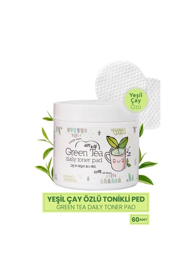 Yeşil Çaylı Tonikli Peeling Etkili Temizleme Pedi Esfolio Green Tea Daily Toner Pad