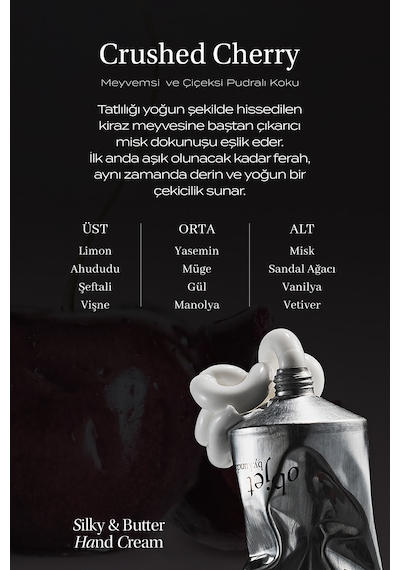 Kırışıklık Karşıtı Nemlendirici El Kremi Objet By Kundal Silky & Buttery Hand Cream Crushed Cherry