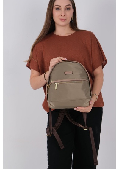 Silver Polo Sp1212 Kadın Sırt Çantası Saten Yeşil-kum