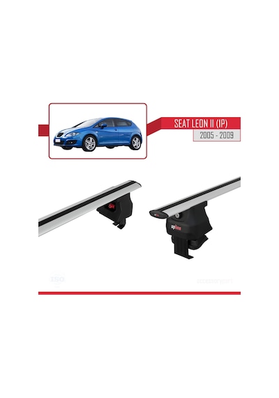 Seat Leon Iı 1p 2005-2009 Arası İle Uyumlu Ace-4 Ara Atkı Tavan Barı Gri