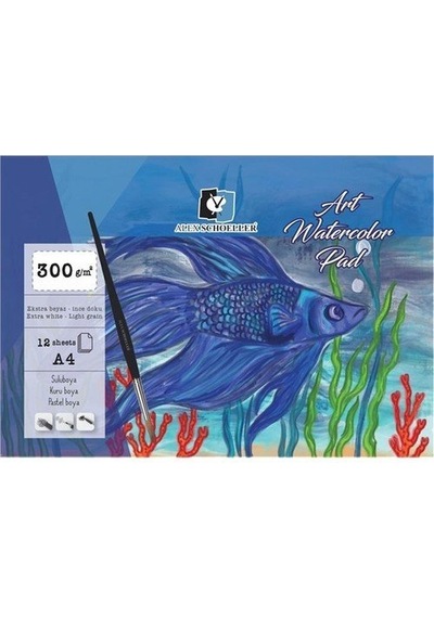 Alex Art Schöeller A4 300 G Sulu Boya Defteri Alx0625