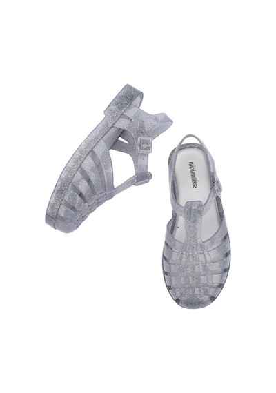 Mini Melissa Çocuk Possession Gri Parlak Simli Sandalet-14479