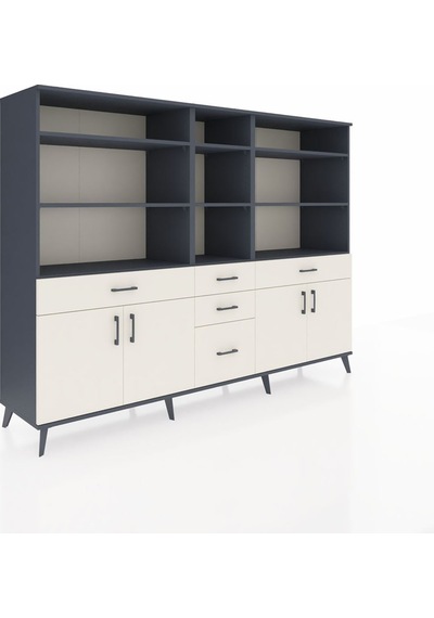 Hyperion Dolap 11 Raflı 5 Çekmeceli 4 Kapaklı 220x44x163 Antrasit Antrasit-aytaşı Hyperion Dolap 11 Raflı 5 Çekmeceli 4 Kapaklı 220x44x163 Antrasit Antrasit-aytaşı