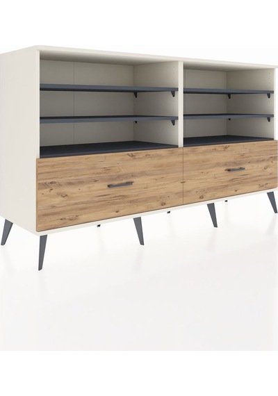 Hyperion Konsol 6 Raflı 2 Çekmeceli 176x44x99 Aytaşı-antrasit/ça Aytaşı-antrasit/çam Hyperion Konsol 6 Raflı 2 Çekmeceli 176x44x99 Aytaşı-antrasit/ça Aytaşı-antrasit/çam