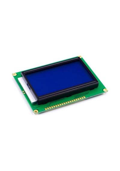 128x64 Lcd Grafik Ekran Modülü - Mavi Arka Plan Lcd12864