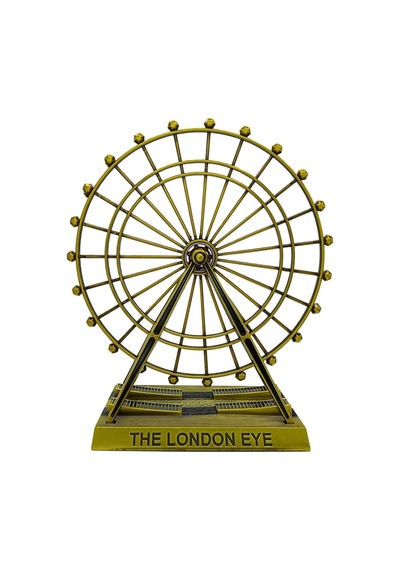 Vintage Metal İngiltere Dönme Dolap Xl 21cm Bronz London Eye Biblo No.1