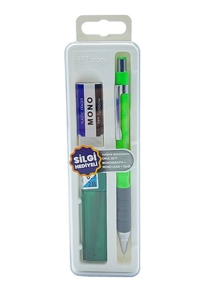 Tombow Sh-300 Grip 0,7 Mm L.yeşil Uç Silgi Kalem Seti