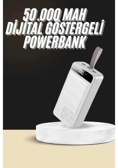 Hızlı Taşınabilir 50.000 Mah Powerbank Led Ekran Android Ve Apple Uyumlu iOs Uyumlu Çok Renkli