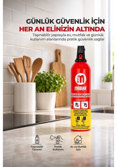 Aerosol Tip Söndürücü 750 Gr Köpüklü Yangın Tüpü Fluor Free A Sınıfı Ve F Sınıfı, Taşınabilir Günlük Güvenlik