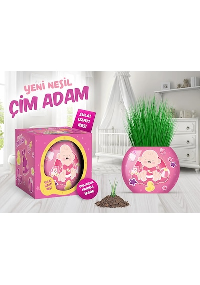 Bebek Temalı Çim Adam 6&apos Lı Set Çocuklar İçin Eğitici Ve Eğlenceli Bitki Yetiştirme Kiti