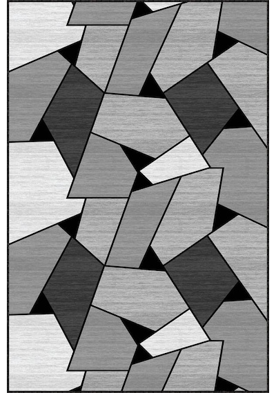 Koyu Gri Kaymaz Geometrik Kesme Rulo Özel Ölçü Yolluk Ar1465n11