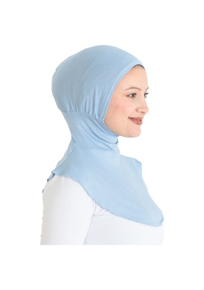Modish Group Kadın Boyunluklu Hijab Tesettür Pratik Spor Bone - Sarı Mavi