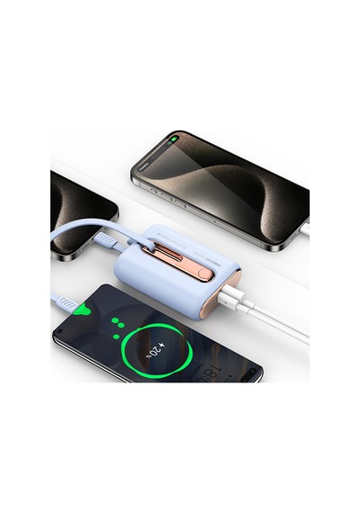 Recci RPB-P12C PD 9000 mAh 20 W Askı İpli Hızlı Şarj Özellikli Type-C Kablolu Powerbank