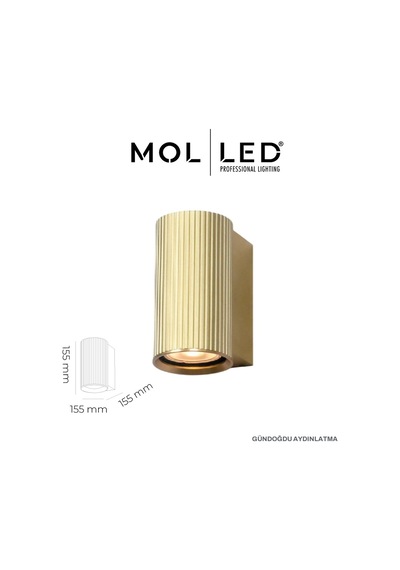Molled Aura Serisi Gold Dekoratif Gu10 Duylu Aplik - Mol8103