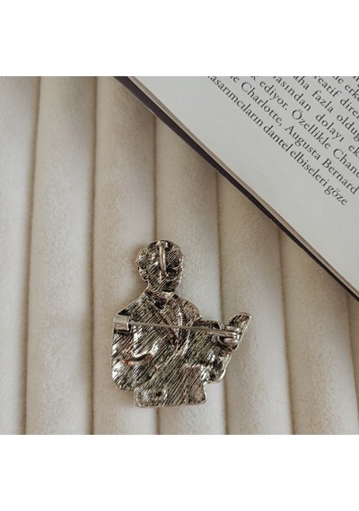 Lente Aksesuar Silver Renk Öğretmen Broş-kitap Ve Kalemli Öğretmen Yaka İğnesi Çok Renkli