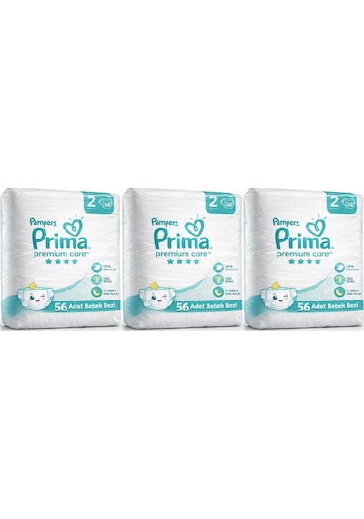 Prima Premium Care Bebek Bezi Beden:2 4-8kg Mini 168 Adet Aylık 2 Numara