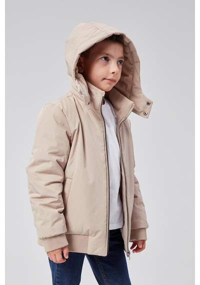 Benitto Kids Erkek Çocuk Kapüşonlu Mevsimlik Ceket 51313 Bej