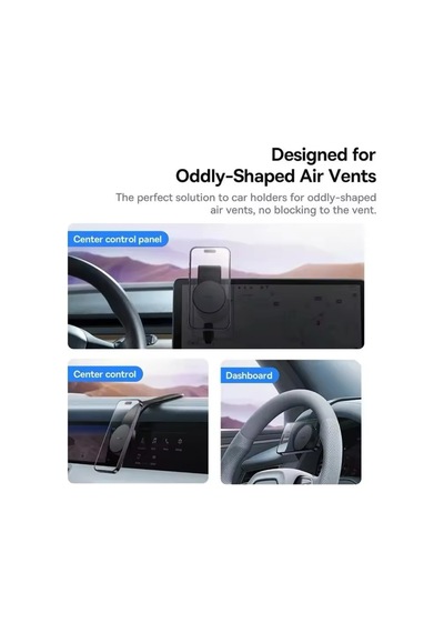 Araç Içi Telefon Tutucu Ayarlanabilir Torpido Magsafe Mıknatıslı Bükülebilir Mıknatıslı Fulltech Siyah Black
