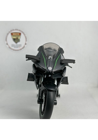 Kawasaki Ninja H2r 1:12 Diecast Motosiklet Modeli - Sesli Işıklı - Siyah Yeşil