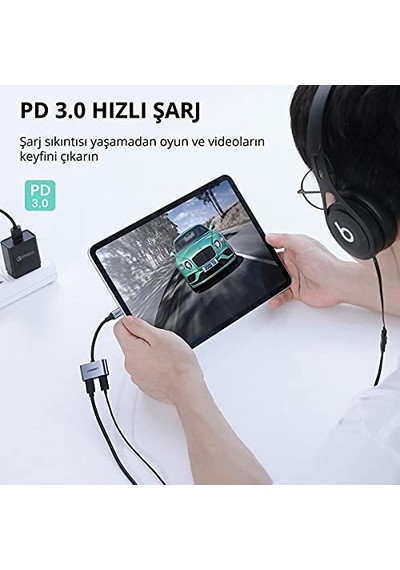 Type-c To 2 Type-c Kulaklık Ve Şarj Dönüştürücü Diğer