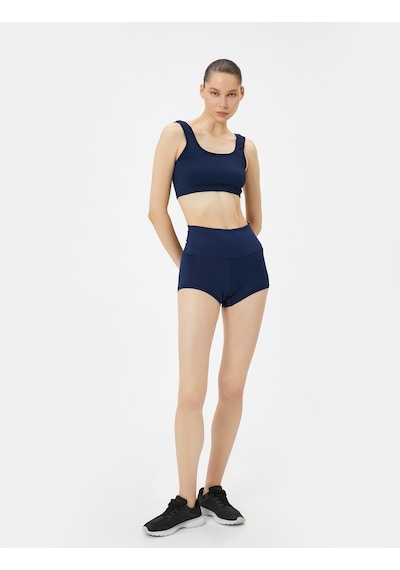 Koton Ekstra Mini Spor Tayt Standart Bel Slim Fit Lacivert 4sak40305nk Lacivert