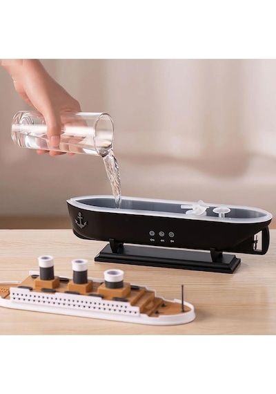 Titanik Buharlı Gemi Hava Nemlendirici Led Işıklı Dekoratif Aromaterapi Makinesi
