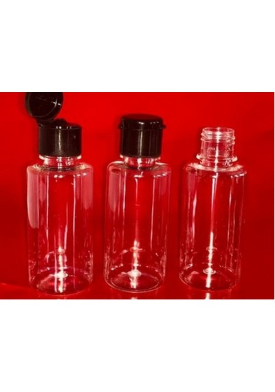 25 ADET 100 ML SİYAH FLİPTOP KAPAKLI BOŞ PLASTİK PET ŞİŞE